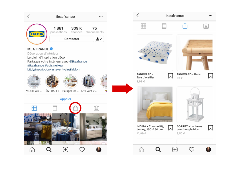 Profil Instagram d'Ikea